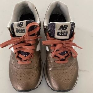 New Balance WL574RAB Copper Gold Gradient Running 5K Sneakers Shoes Women's 7.5